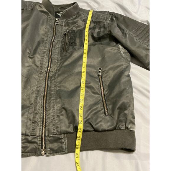 Harley Davidson Grey Riding Jacket Coat Double Zip Nylon Polyester Size 2XL - Picture 12 of 14